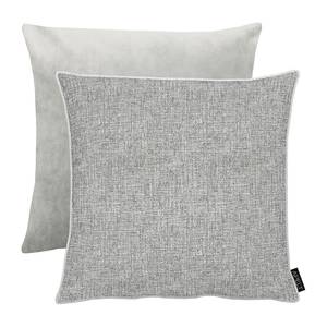 Housse de coussin Alessio Tissu structuré - Gris clair - 46 x 46 cm