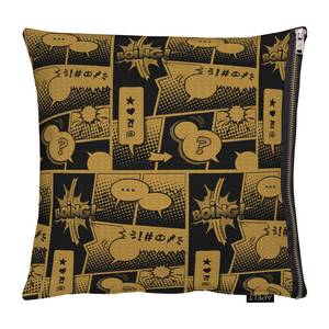 Coussin Comic Tissu - Laiton - 45 x 45 cm