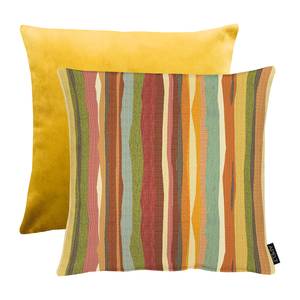 Housse de coussin Caspar Tissu mélangé - Jaune maïs - 46 x 46 cm