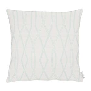 Coussin Villa Tissu - Crème / Bleu pétrole