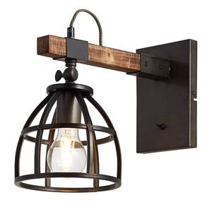 Wandlamp Matrix Wood ijzer - 1 lichtbron