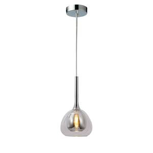 Suspension Hadan II Verre effet miroir / Fer - 1 ampoule