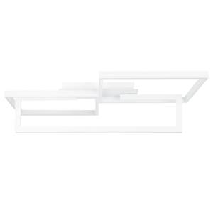 Plafonnier Quadras Plexiglas / Fer - 1 ampoule - Blanc