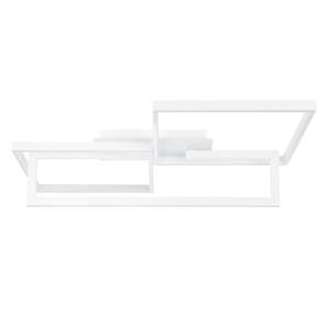 Plafonnier Quadras Plexiglas / Fer - 1 ampoule - Blanc