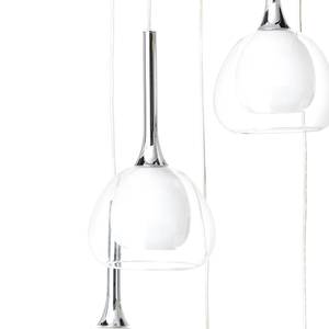 Hanglamp Hadan VI melkglas/ijzer - 5 lichtbronnen