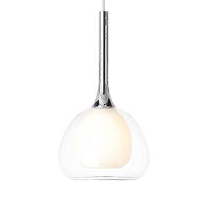 Hanglamp Hadan I melkglas/ijzer - 1 lichtbron