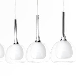 Hanglamp Hadan IV melkglas/ijzer - 4 lichtbronnen