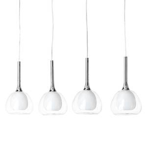 Hanglamp Hadan IV melkglas/ijzer - 4 lichtbronnen