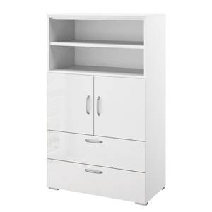 Buffet haut Shuffle I Basic Modern - 80 cm - Blanc brillant