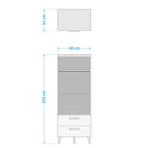 Open kast Shuffle II Industry industrial - 80 cm - Hoogglans wit