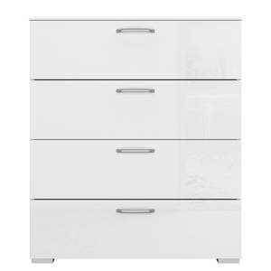 Commode haute Shuffle II Basic Modern - 80 cm - Blanc brillant