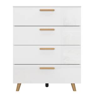 Commode haute Shuffle II Skandi Skandi - 80 cm - Blanc brillant