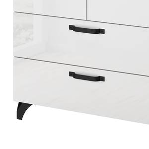 Buffet haut Shuffle I Industry Industrial - 80 cm - Blanc brillant