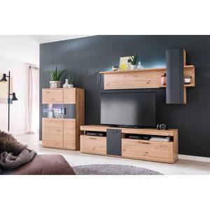 Tv-meubel Callington II balken-eikenhouten look/antracietkleurig