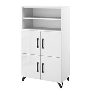 Buffet haut Shuffle II Industry Industrial - 80 cm - Blanc brillant