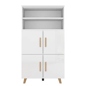 Hoge kast Shuffle II Scandi Scandi - 80 cm - Hoogglans wit