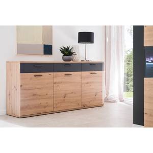 Dressoir Callington balken-eikenhouten look/antracietkleurig