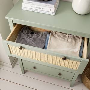 Commode Belleria II Pin massif - Vert olive clair