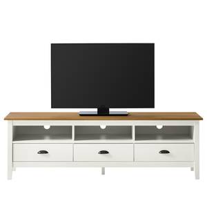 Tv-meubel Rivery massief grenenhout - Wit