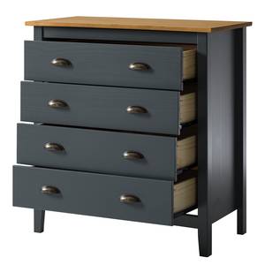 Commode Rivery II Pin massif - Anthracite