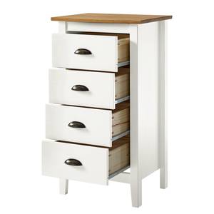 Commode Rivery I Pin massif - Blanc