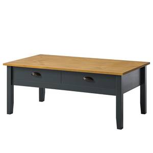 Salontafel Rivery massief grenenhout - Antraciet