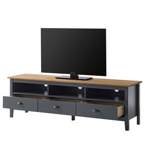 Meuble TV Rivery Pin massif - Anthracite