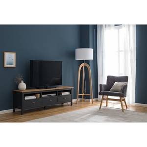 Meuble TV Rivery Pin massif - Anthracite