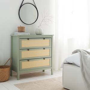 Commode Belleria I Pin massif - Vert olive clair