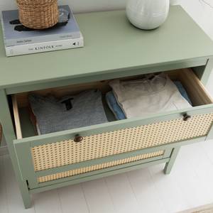 Commode Belleria I Pin massif - Vert olive clair