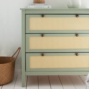 Commode Belleria I Pin massif - Vert olive clair