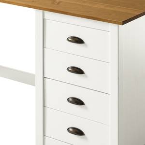 Bureau Rivery massief grenenhout - Wit