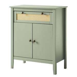 Commode Belleria III Pin massif - Vert olive clair