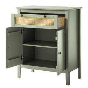 Commode Belleria III Pin massif - Vert olive clair