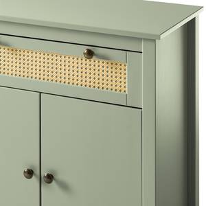 Commode Belleria III Pin massif - Vert olive clair