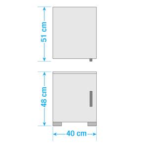 Deur-element Shuffle 40 cm - Hoogglans wit - 1 deur