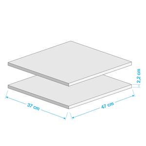 Inlegplanken Shuffle 40 cm - Breedte: 37 cm - Set van 2