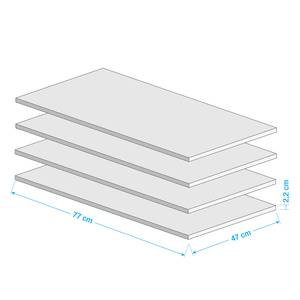 Inlegplanken Shuffle 80 cm - Breedte: 77 cm - 4-delige set