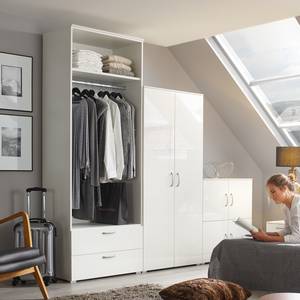 Armoire Shuffle II 80 cm - Blanc brillant