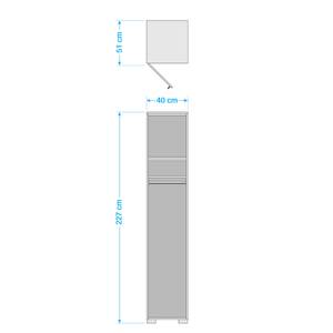 Drehtürenschrank Shuffle III 40 cm - Hochglanz Weiß