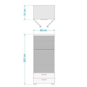 Drehtürenschrank Shuffle VI 80 cm - Hochglanz Weiß