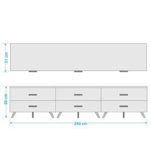 Commode Shuffle II Skandi scandi - 240 cm - Blanc alpin