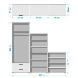 Kastcombinatie Shuffle III Basic modern - 240 cm - Alpinewit