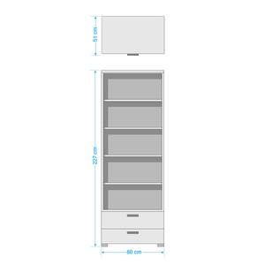 Étagère Shuffle II Basic Modern - 80 cm - Blanc alpin