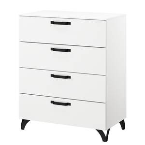 Commode haute Shuffle II Industry industriel - 80 cm - Blanc alpin