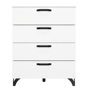 Commode haute Shuffle II Industry industriel - 80 cm - Blanc alpin