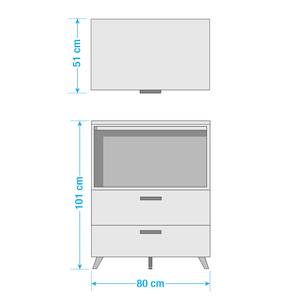 Commode Shuffle II Skandi Scandi - 80 cm - Blanc alpin