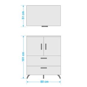 Buffet Shuffle IV Industry Industriel - 80 cm - Blanc alpin