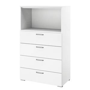 Commode haute Shuffle III Basic Moderne - 80 cm - Blanc alpin