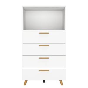 Commode haute Shuffle III Skandi Scandi - 80 cm - Blanc alpin